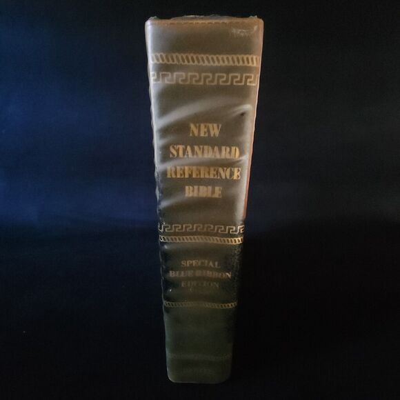 Vtg Hertel Holy Bible New Standard Reference Edition Blue Ribbon Leather 1965-66 - Picture 3 of 15